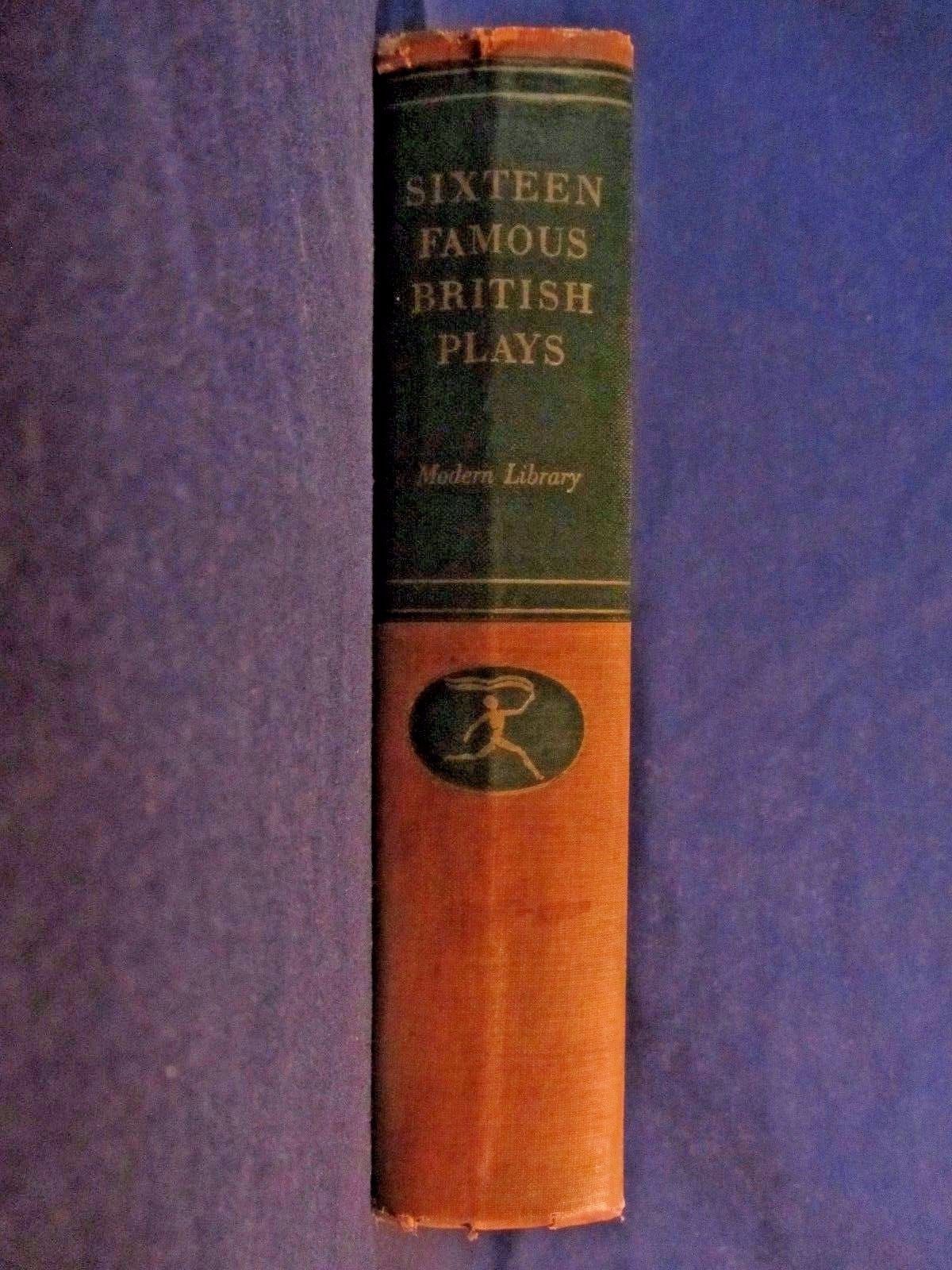 Sixteen Famous British Plays Compiled by Cerf &amp; Cartmell, 1942 Hardcover - $5.99