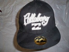 Mens/Guys Billabong Mens Raised Logo Fitted   Hat Grey& Black Size 7 1/4 New $35 - $20.99