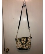 Betsey Johnson Floral Crossbody Tote Gold Chain Faux Leather - $24.74