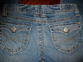 Juniors Womans 5/6 Short Aeropostale Bayla Skinny Straight Jeans Med Wash 33 X30 - £11.95 GBP