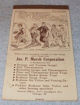 Marsh Advertising Calander Pad March 1946 J.R. Williams Cartoon Cover - £4.75 GBP