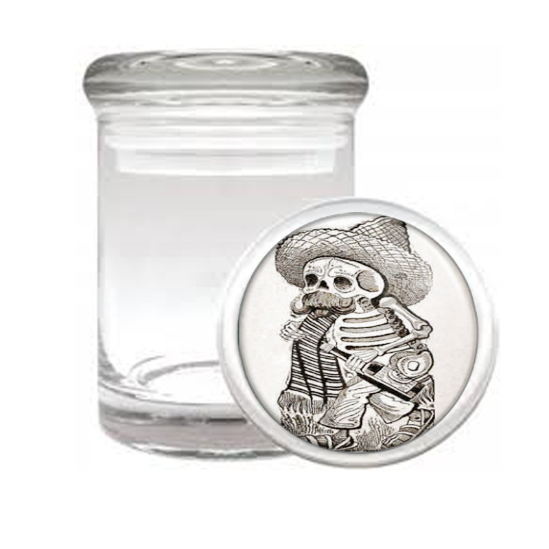 Day Of The Dead Antique Image Medical Glass Jar 184