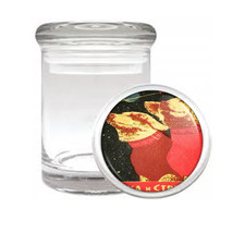 Russia 1960s Retro Space Dogs Double-Sided Medical Glass Jar 223 - $14.48