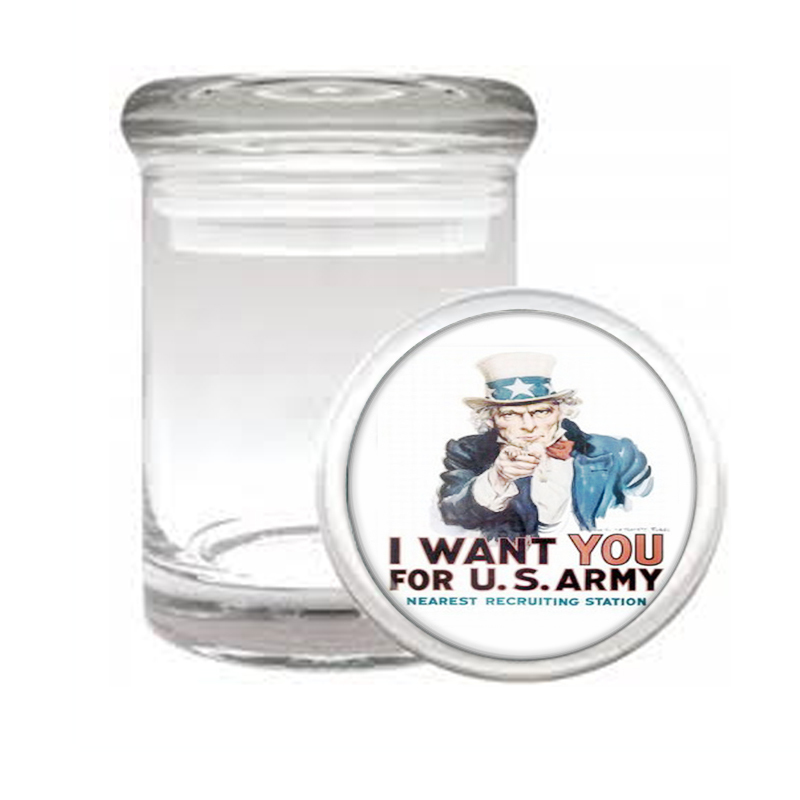 Uncle Sam Recruiting Poster Medical Glass Jar 302