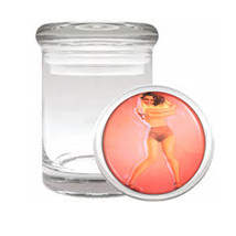 Pin Up Sexy Rockabilly Credit Medical Glass Jar 454 - $14.48