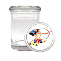 SEXY Native American Tattoo Medical Glass Jar 472 - £11.45 GBP