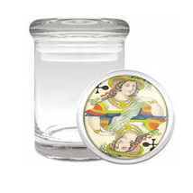 Playing Card 1850 Queen Clubs Medical Glass Jar 460 - $14.48