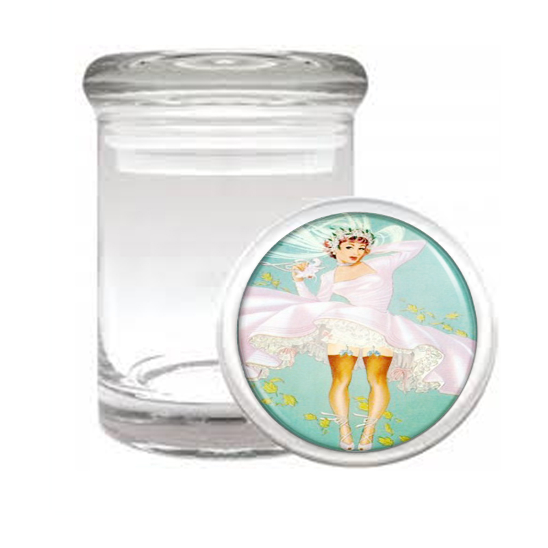 Sexy Bride Lifted Dress Retro Medical Glass Jar 532