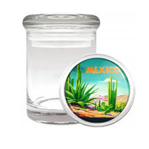Mexico Retro Cactus Poster Medical Glass Jar 530 - $14.48