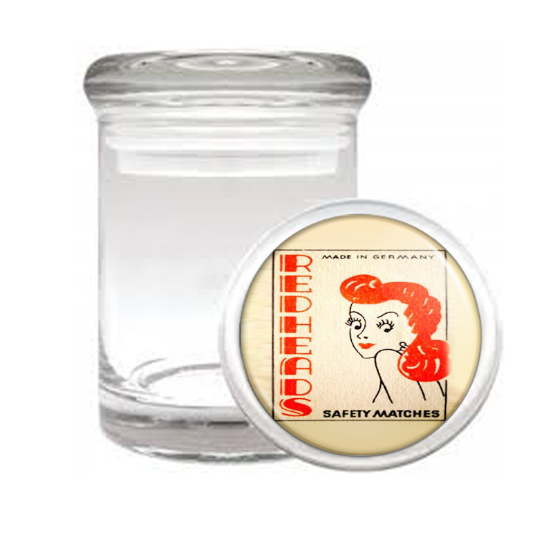 Redhead Germany Match Retro Medical Glass Jar 542