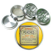 Vintage Condom Tin Peaches 4Pc Aluminum Grinder 036 - £12.24 GBP