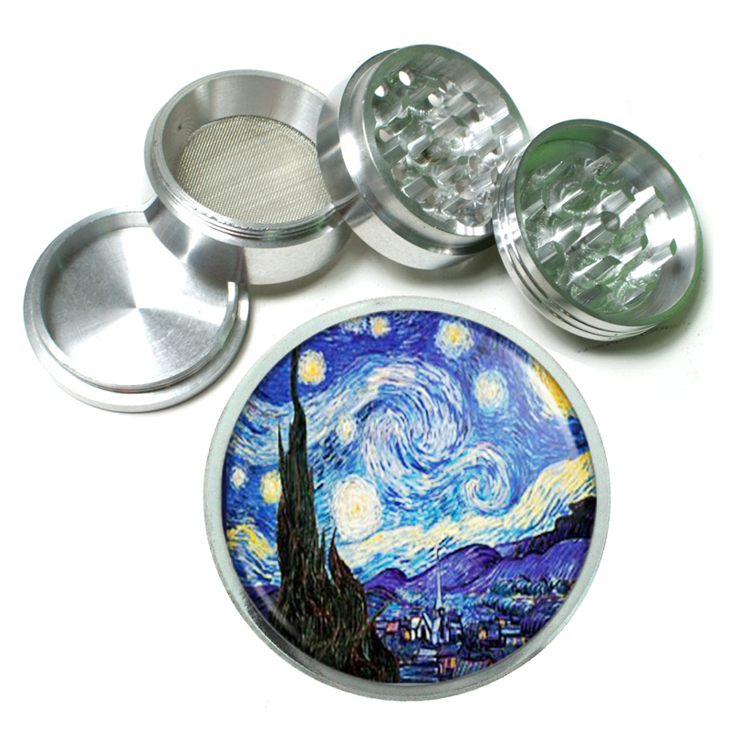 Vincent Van Gogh Starry Night 4Pc Aluminum Grinder 141