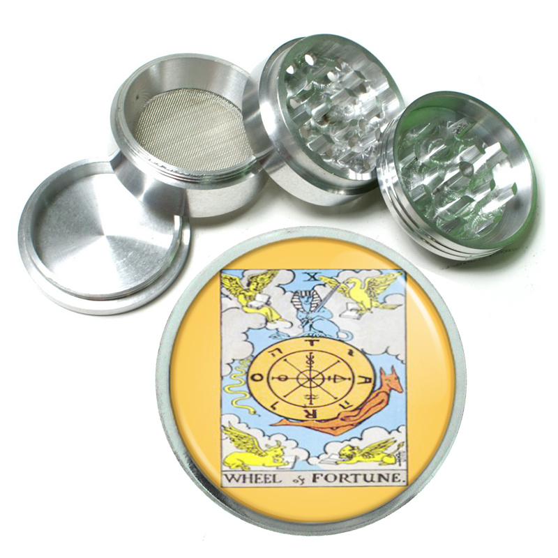 Wheel Of Fortune Tarot 4Pc Aluminum Grinder 125 - $15.48