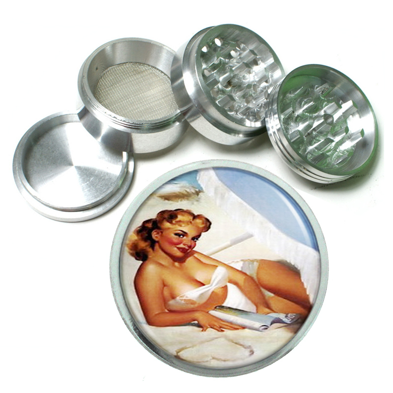 Pin Up Girl Beach Umbrella 4Pc Aluminum Grinder 208