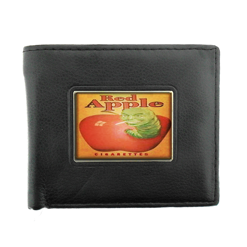 Red Apple Cigarette Green Worm Bifold Wallet 021