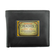 Vintage Condom Tin Peaches Bifold Wallet 036 - $15.95