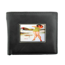 Pin Up Girl Cartoon Airplane Bifold Wallet 027 - £12.57 GBP