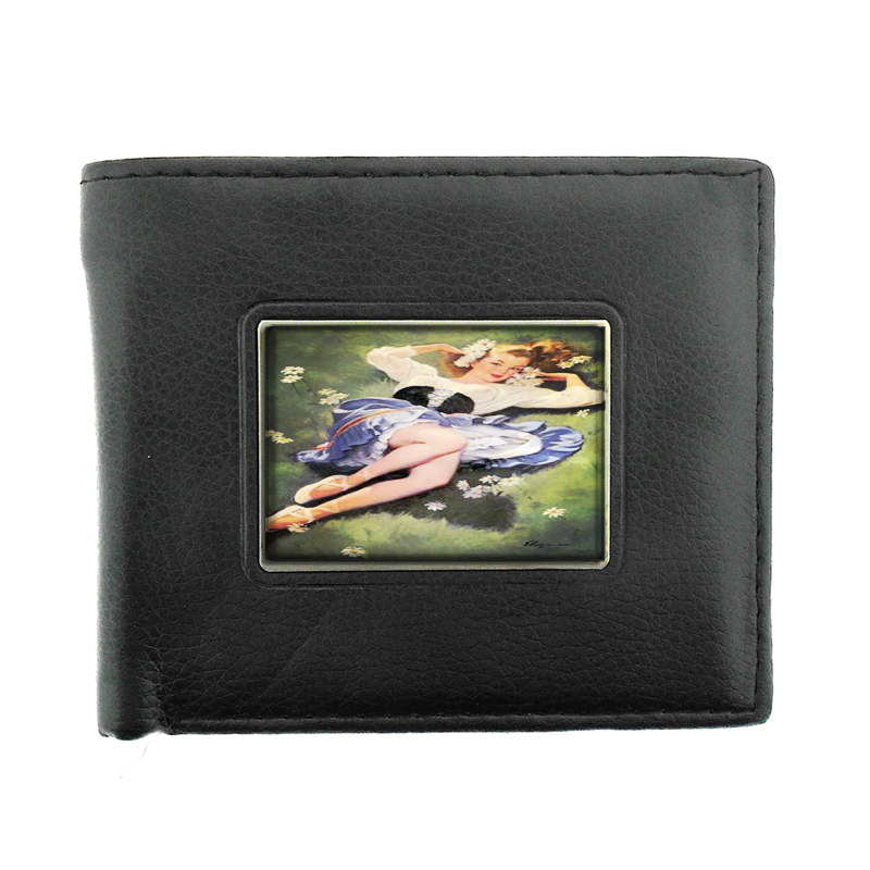 Pin Up Pretty Babe Flower Sexy Bifold Wallet 449