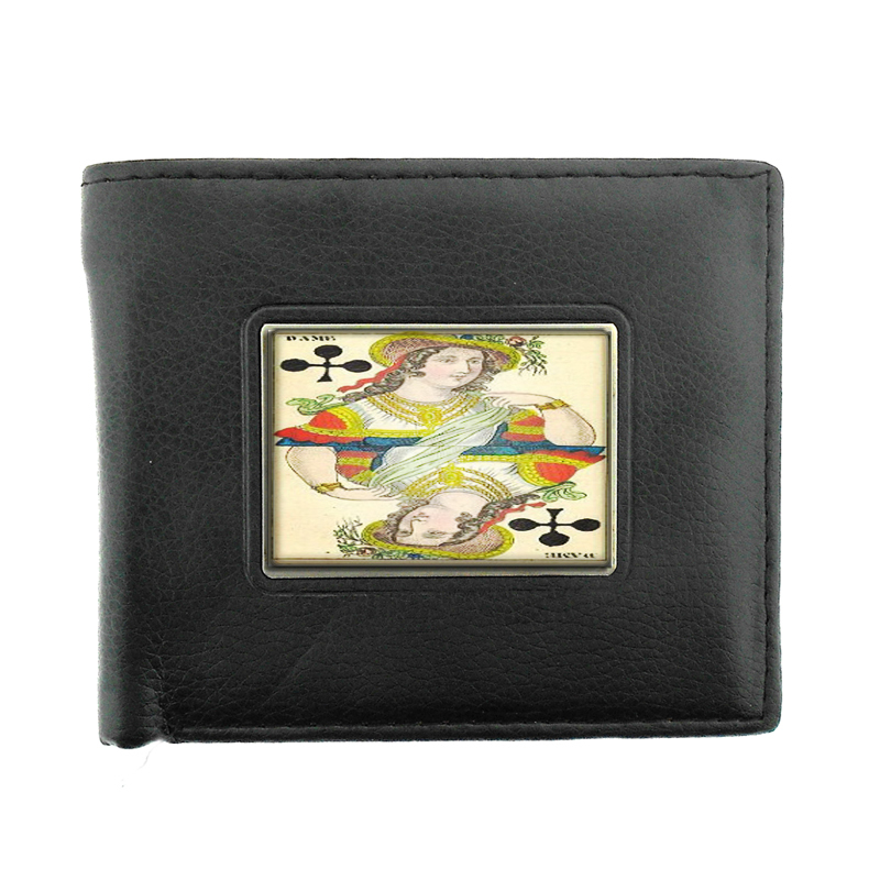 Playing Card 1850 Queen Clubs Bifold Wallet 460