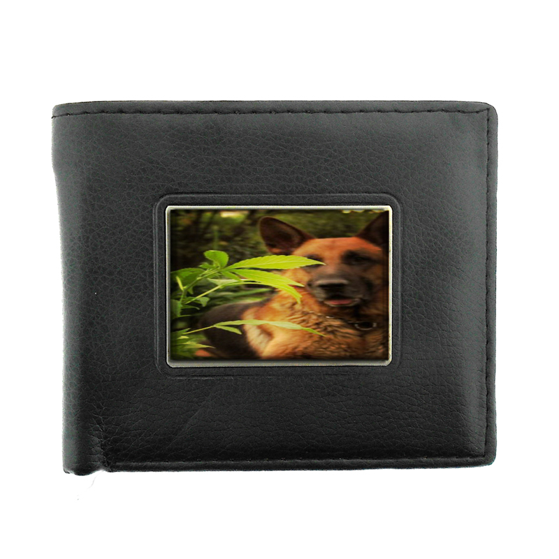 German Shepherd Dog Marijuana Bifold Wallet 406
