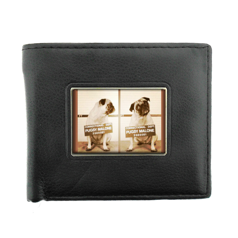 Pug Dog Bulldog Mug Shot Fun Bifold Wallet 550