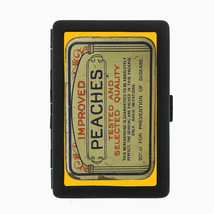 Vintage Condom Tin Peaches Black Cigarette Case 036 - $13.48