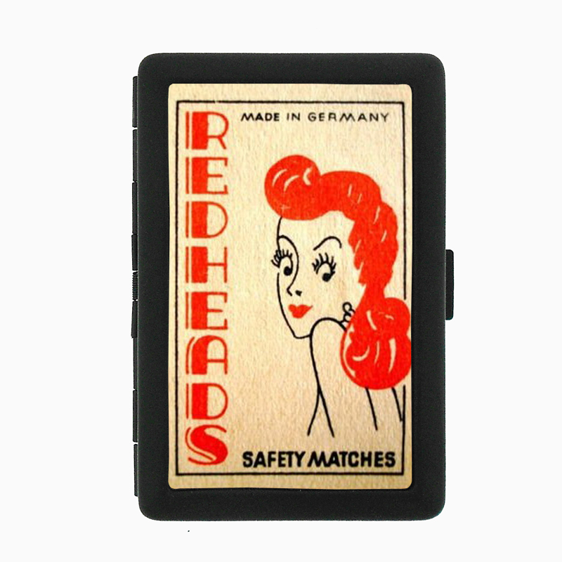 Redhead Germany Match Retro Black Cigarette Case 542