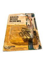 1980's CURTIS NOLL Brass Wood Screws Round Head Packaging 8 x 1" (7 PIECES) - $23.70