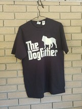 Black &quot;The Dogfather&quot; Parody Tshirt Size: Medium - £8.70 GBP