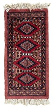Alfombra anejo Pakistaní Lahore hecho a mano 33cm x 66cm 1970s - 1C877 - $7,533.18 MXN