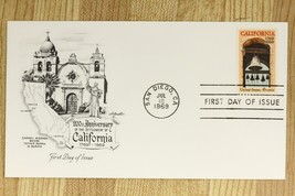 US Postal History FDC 1969 Cover 200th Anniversary Settlement of California - $9.64