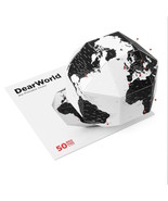 DearWorld Pinnable Globe with 50 Pins, 3d Map (World with Country Names,... - $36.35 CAD