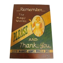 Remember The Magic Words Tin Sign Metal Wall Decor Art Signs Retro Home - $12.86
