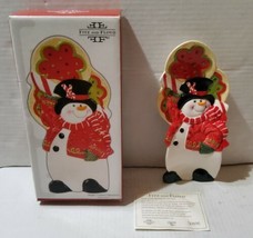 Fitz and Floyd Macy Exclusive Sugar Coated Christmas Snowman Spoon Rest ... - £14.49 GBP