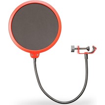 Deco Gear Universal Double Layer Pop Filter Microphone Wind Screen with Stand - £14.78 GBP