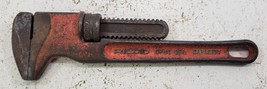 *PV39) Vintage 11&quot; Ridge Tool Rigid Spud Adjustable Smooth Jaw Pipe Wren... - $19.79