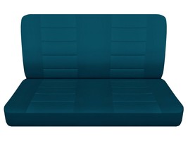 Front Bench car seat covers  fits 1961 Chevy Biscayne 4 door  teal cotton - $65.09