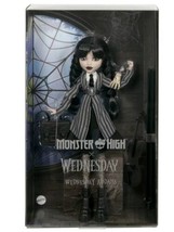 NIB Monster High x Wednesday Addams Rave&#39;n Doll &amp; Accessories Jenna Ortega - £65.02 GBP