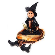 Halloween Elf Witch 24&quot; Magic Spells Party Decor Wreath Center - £52.20 GBP