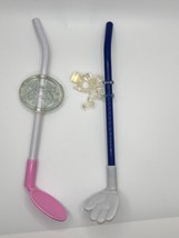 Set of 2 Disney Spoon Straws - Mickey Mouse with Top Hat - Cinderellas Jaq & Gus - £5.50 GBP