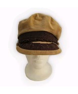 Vtg Aegean Greek Fisheeman Cap Hat One Size Corduroy Brown Silk Inlay - $29.65