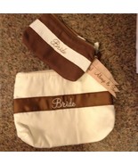 Bride Women&#39;s Cosmetic Bag Ivory &amp; Brown Set of 2 New! - $27.10 CAD