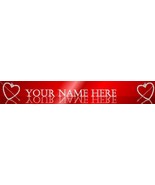 Valentine Banner Red Silver hearts Custom Designed Web Banner Bonanza Si... - £5.59 GBP