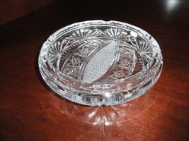 Crystal Glass Large Ashtray 8.75" Diameter NIB image 8