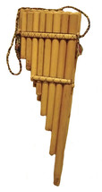 Big Toyo concert panpipes, bamboo, 90 cm tall, original Peruvian instrument - £388.35 GBP