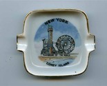 Coney Island New York Ceramic Ashtray Astroland Cyclone Wonder Wheel  - $17.82