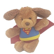 Gund Superman Teddy Bear DC Comics Plush Stuffed Animal &amp; Red Cape 5&quot; Ke... - £10.06 GBP