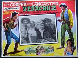 Burt Lancaster,Gary Cooper (Vera Cruz) Rare Euro VER,11X17 Lobby Card - £97.34 GBP