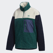 New Adidas Originals 2021 Womens Blue Sherpa Jacket Fleece Track Hoodie ... - £117.94 GBP