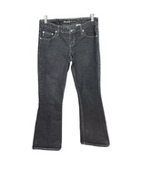 Mudd Jeans Womens Flare Low Rise Blue Pockets Embroidered Dark Wash Y2K ... - €21,32 EUR